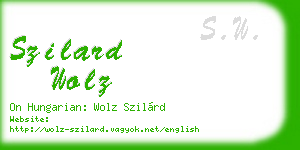 szilard wolz business card